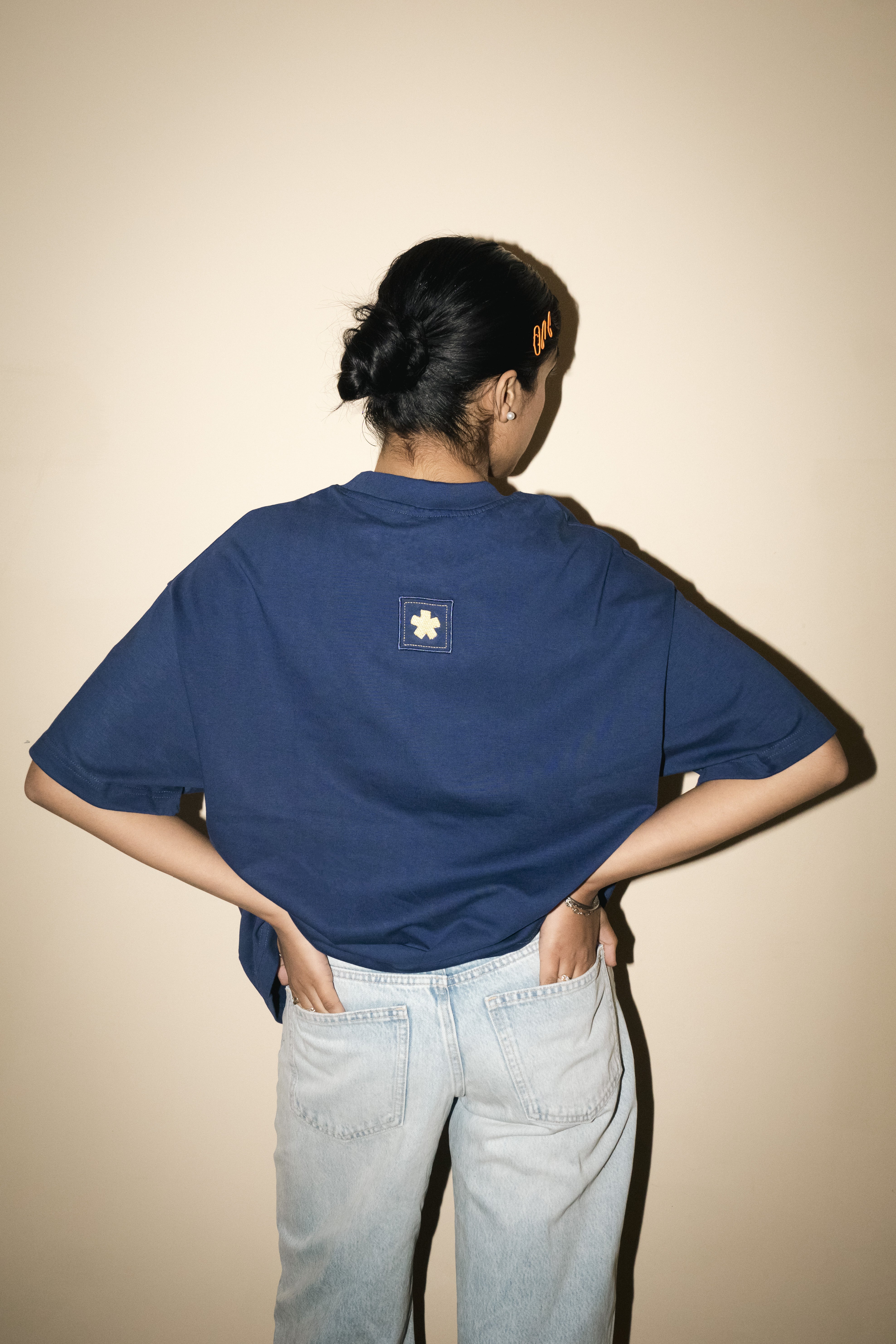 Back Embroidery Patch Box Unisex T-shirt